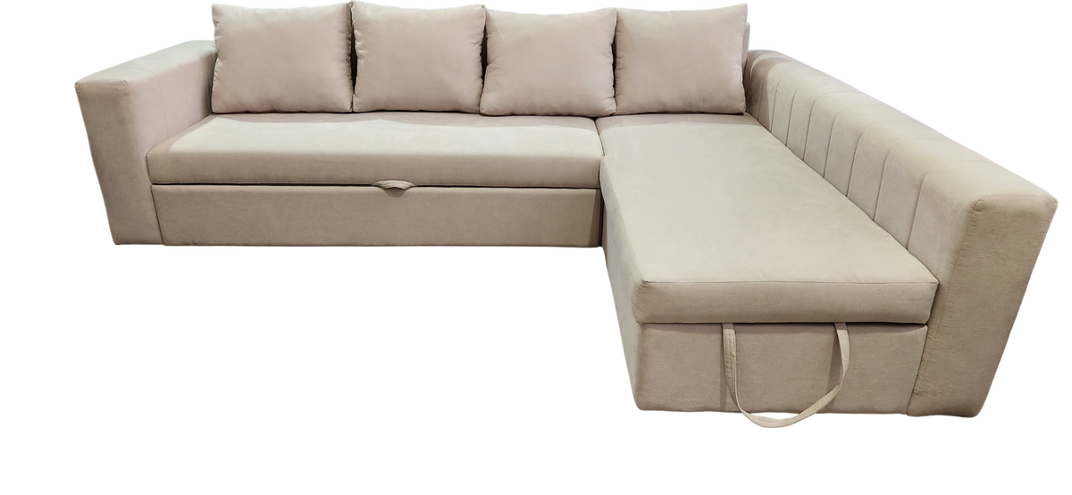Velour Corner Sofabed / 280 X 170 CM