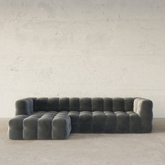 Boxen L-Shape Sofa / Cotton Velvet