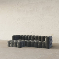 Boxen L-Shape Sofa / Cotton Velvet