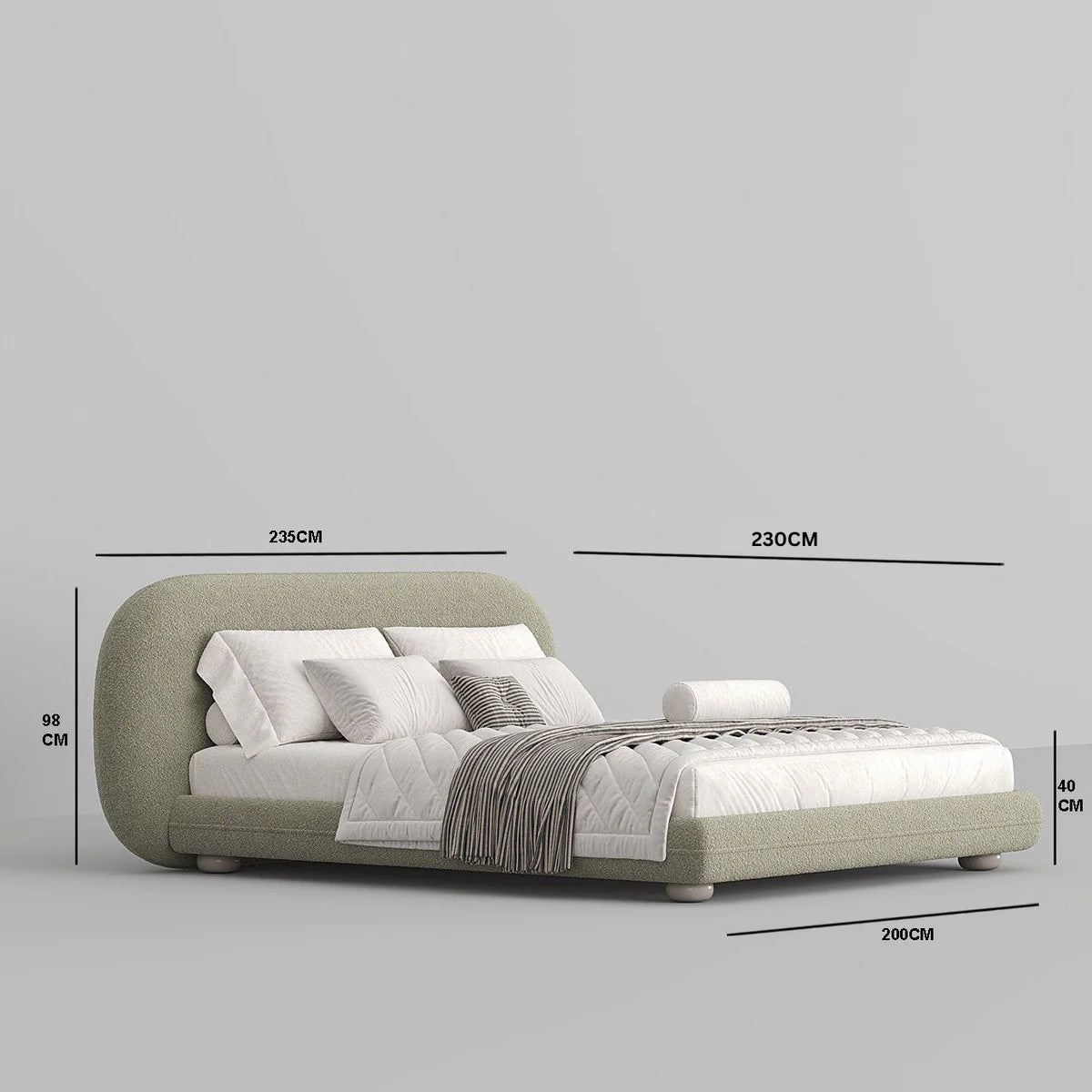 Fellow Bed / Lime Boucle