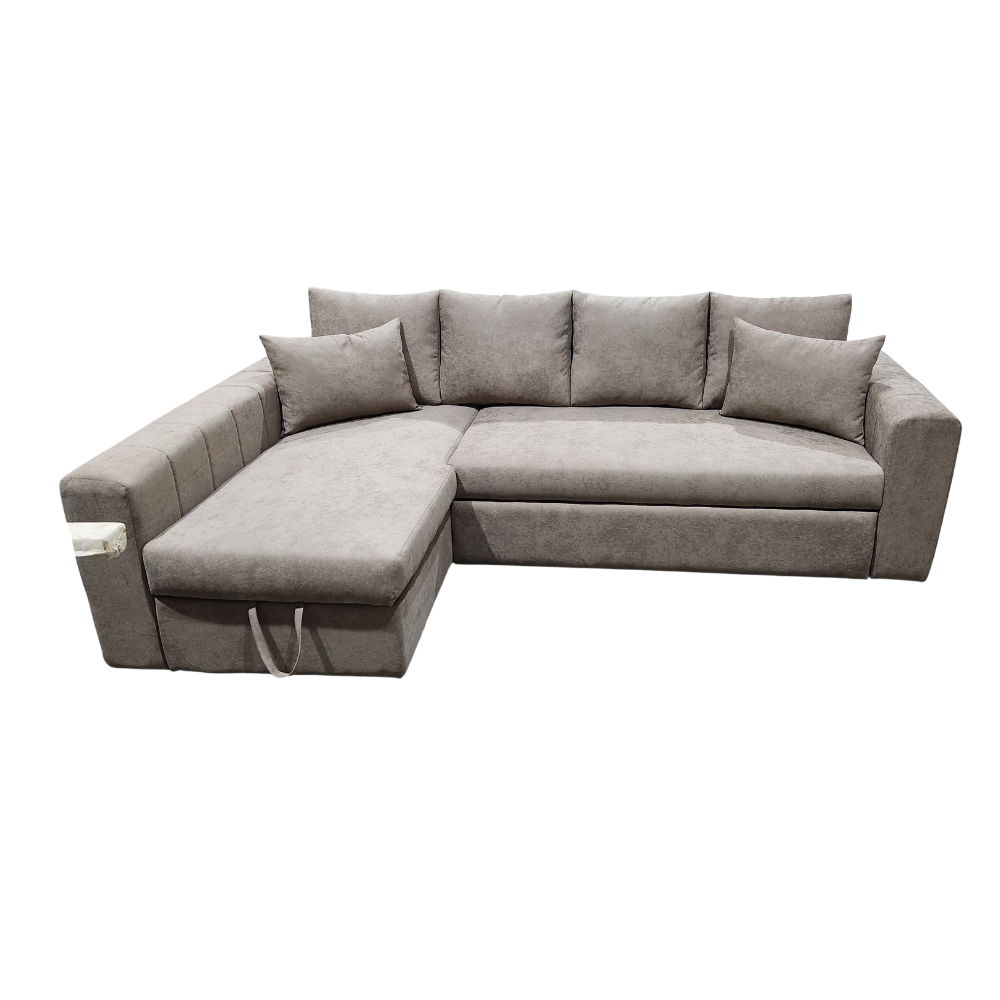 Velour Corner Sofabed / 280 X 170 CM