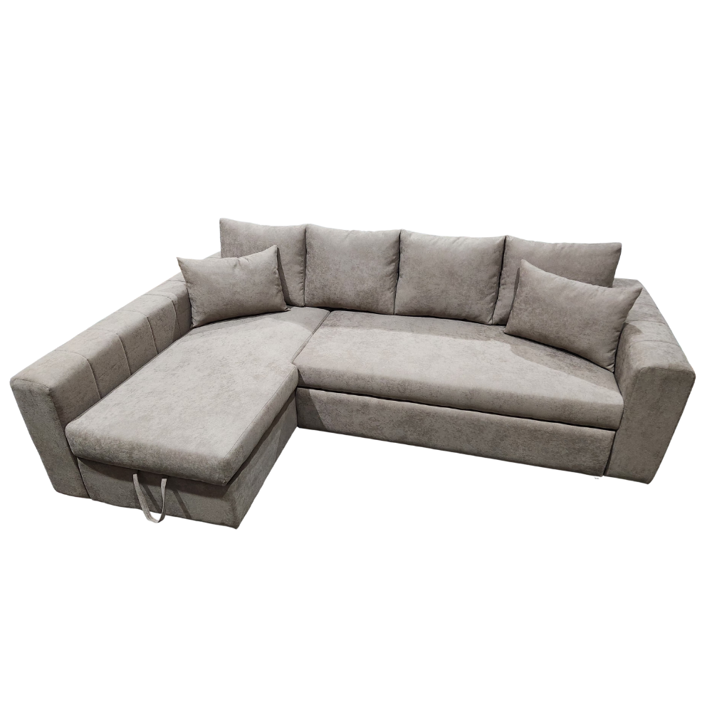 Velour Corner Sofabed / 280 X 170 CM