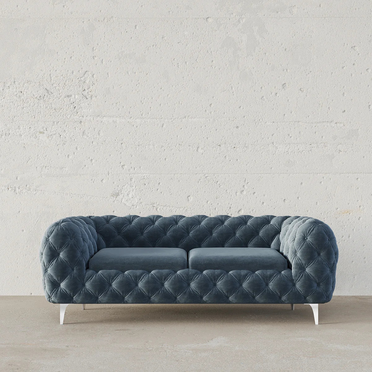 Tufted Chesterfield Sofa / Velvet Upholstery