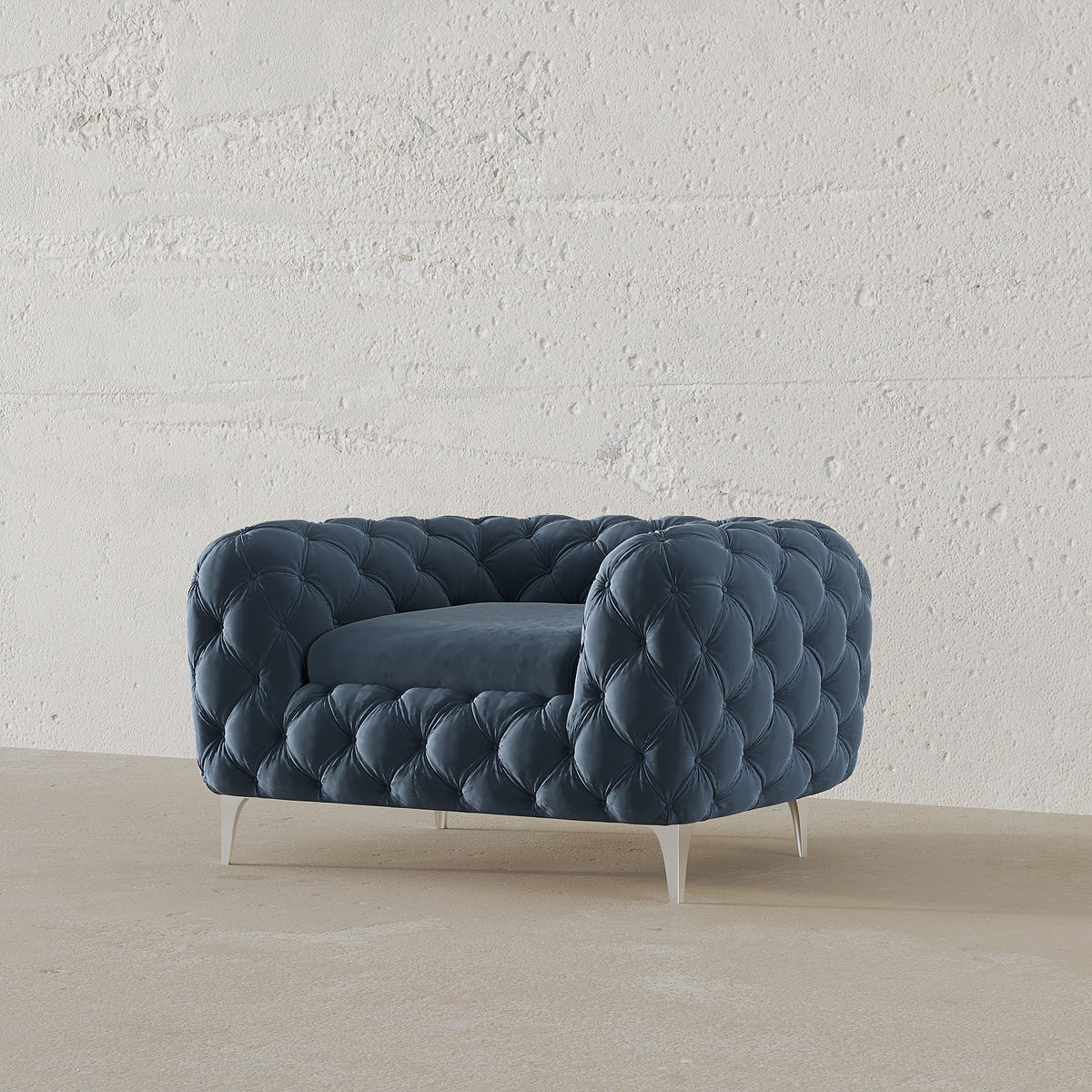 Chesterfield Chair / 125 x 75 CM 1S. Velvet Upholstery