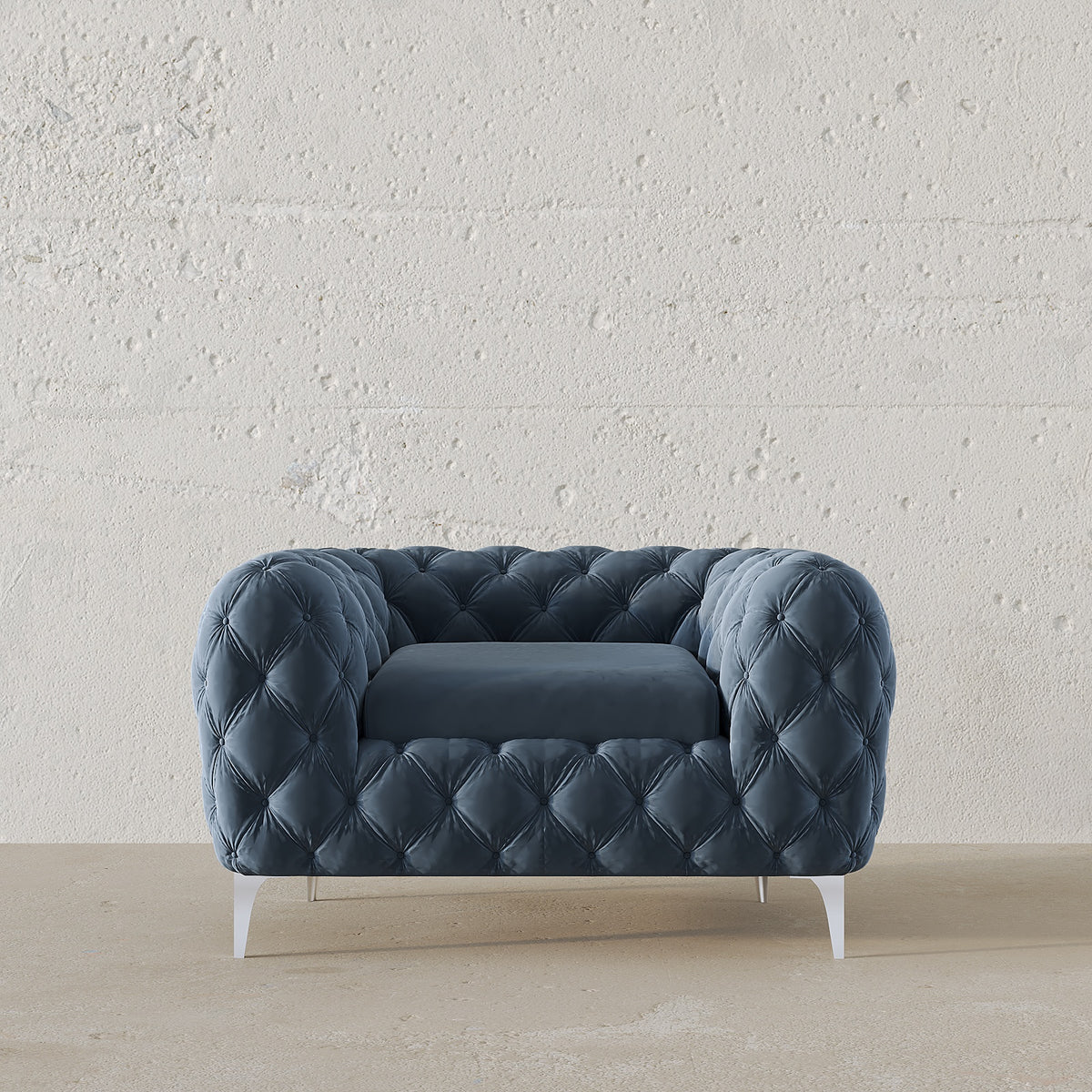 Chesterfield Chair / 125 x 75 CM 1S. Velvet Upholstery