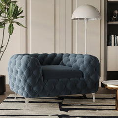 Chesterfield Chair / 125 x 75 CM 1S. Velvet Upholstery
