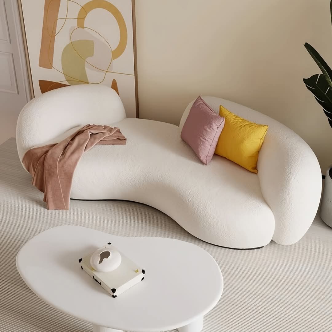 Comfy Sofa 3S / White Boucle
