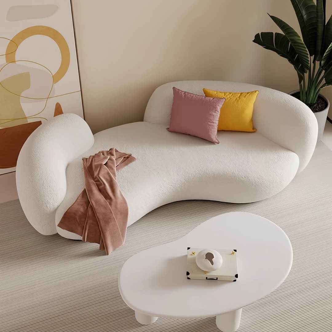 Comfy Sofa 3S / White Boucle