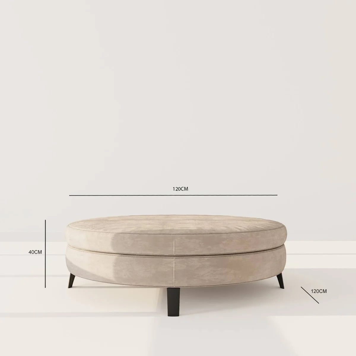 Kleve Ottoman / Matt Leather