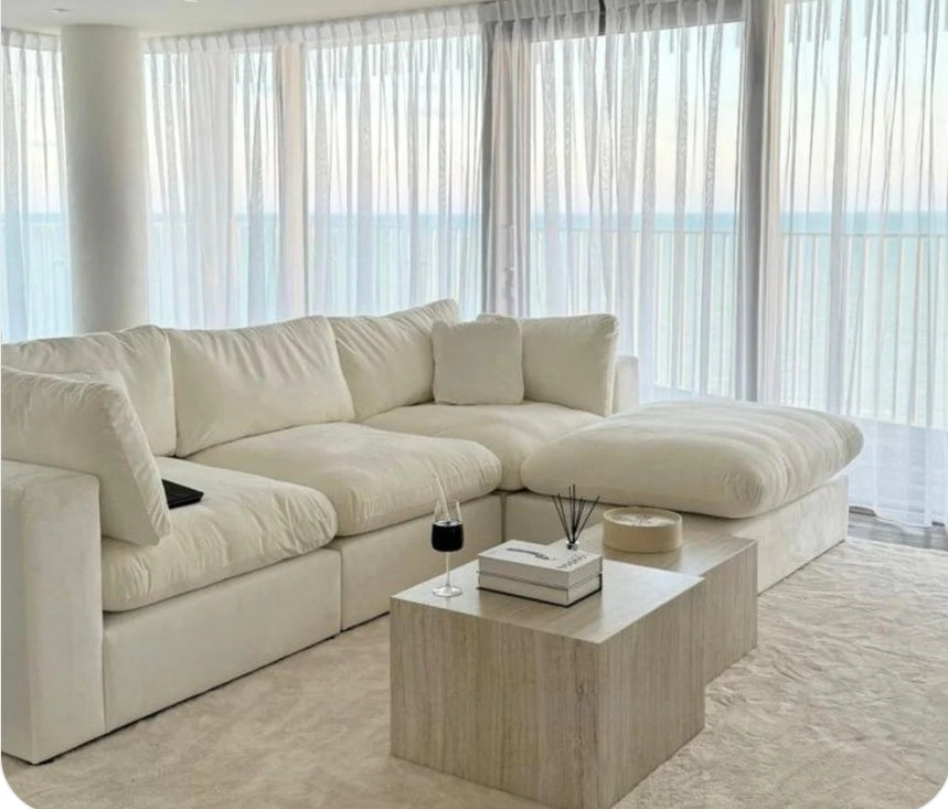 Cloud Feather Filling Corner Sofa (Sectional)