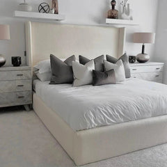 Alessia Boucle Winged Bed Frame