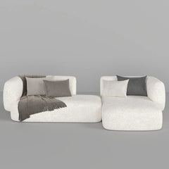 Ora L-Shape Sofa / Premium White Boucle