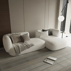 Ora L-Shape Sofa / Premium White Boucle