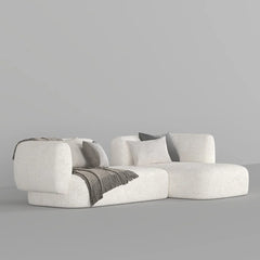 Ora L-Shape Sofa / Premium White Boucle