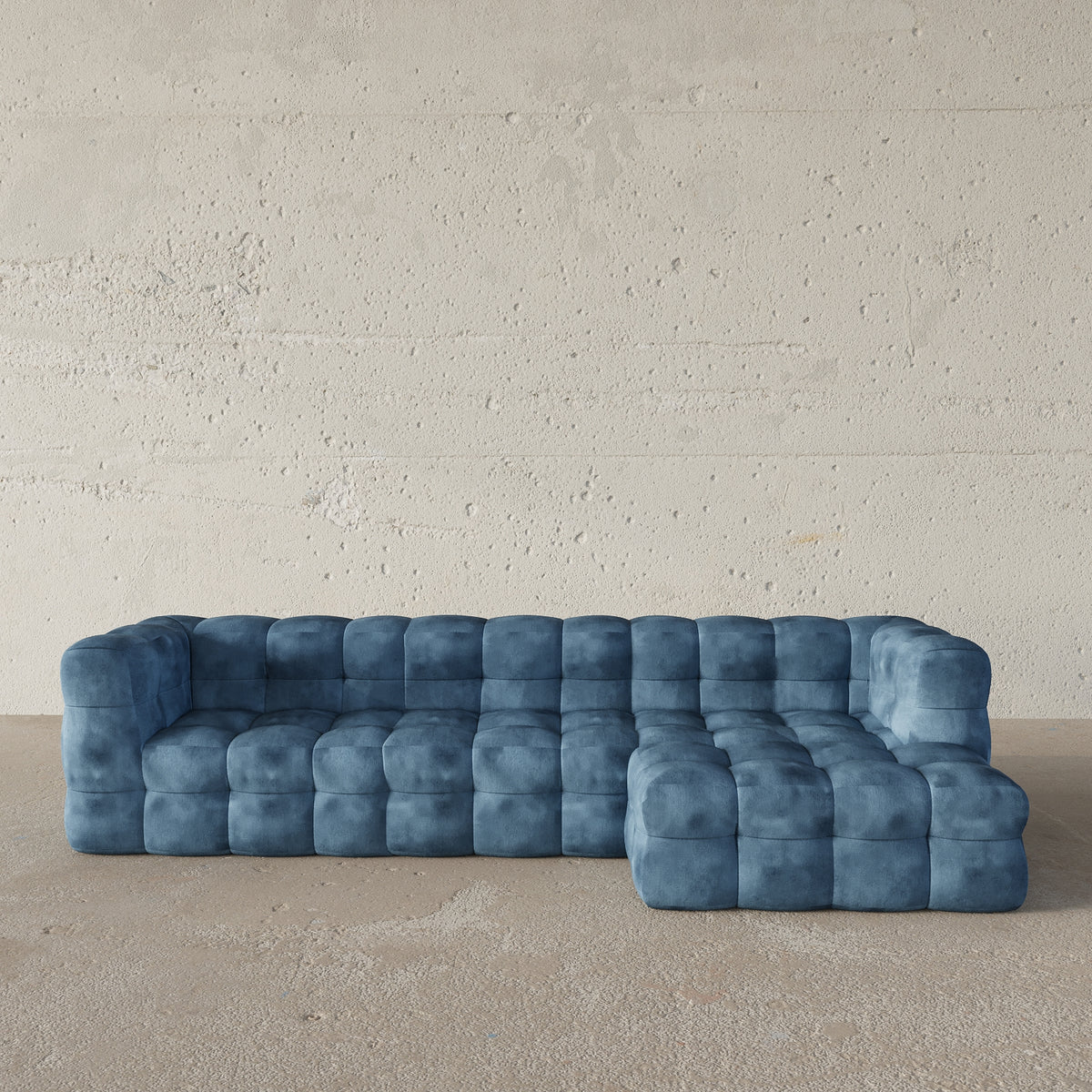 Boxen L-Shape Sofa / Cotton Velvet