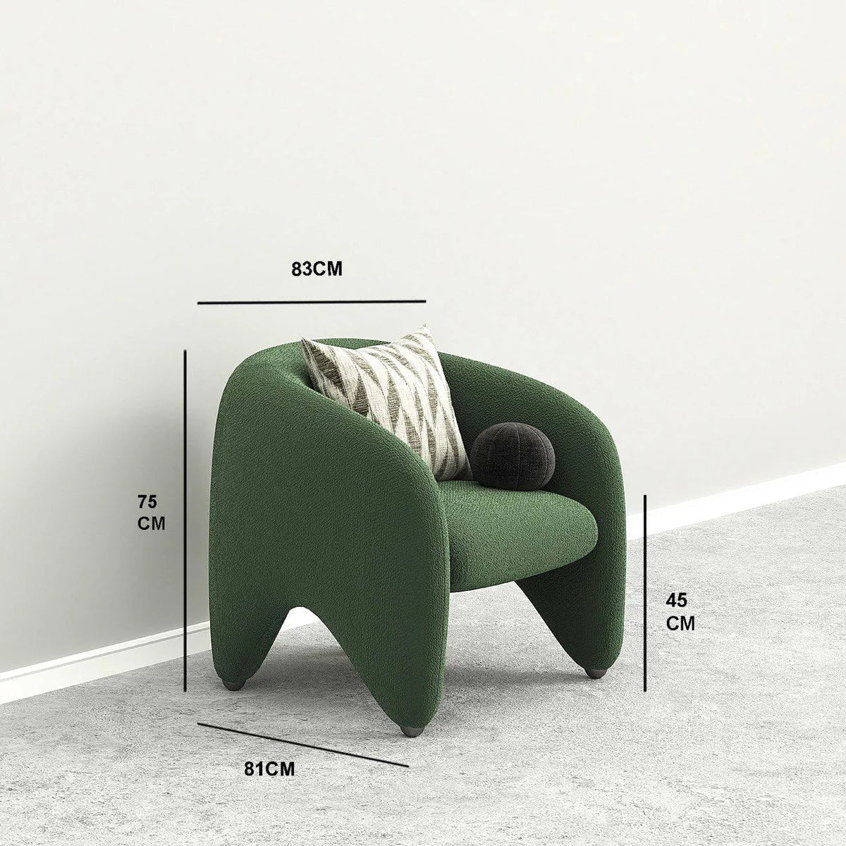 Camy Armchair / Boucle Upholstery
