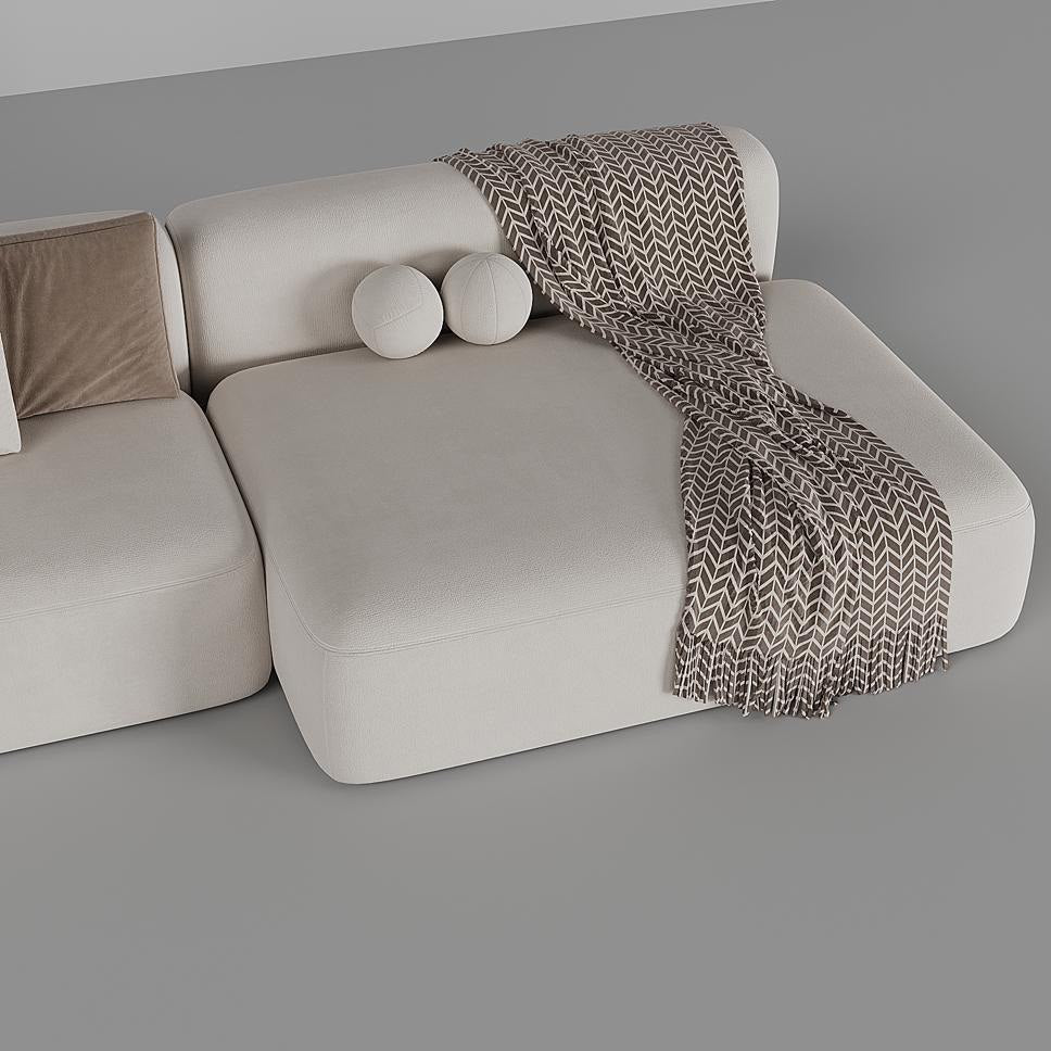 Marco Sofa 3S / White Suede