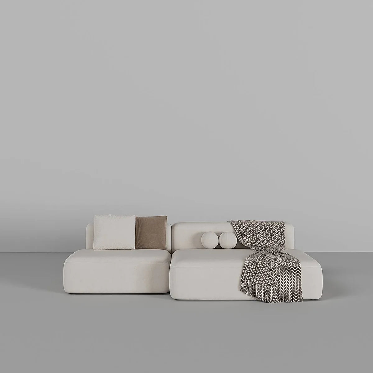 Marco Sofa 3S / White Suede