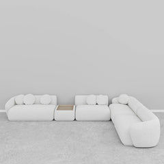 Capover L-Shaped Modular Sofa / White Boucle
