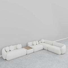 Capover L-Shaped Modular Sofa / White Boucle