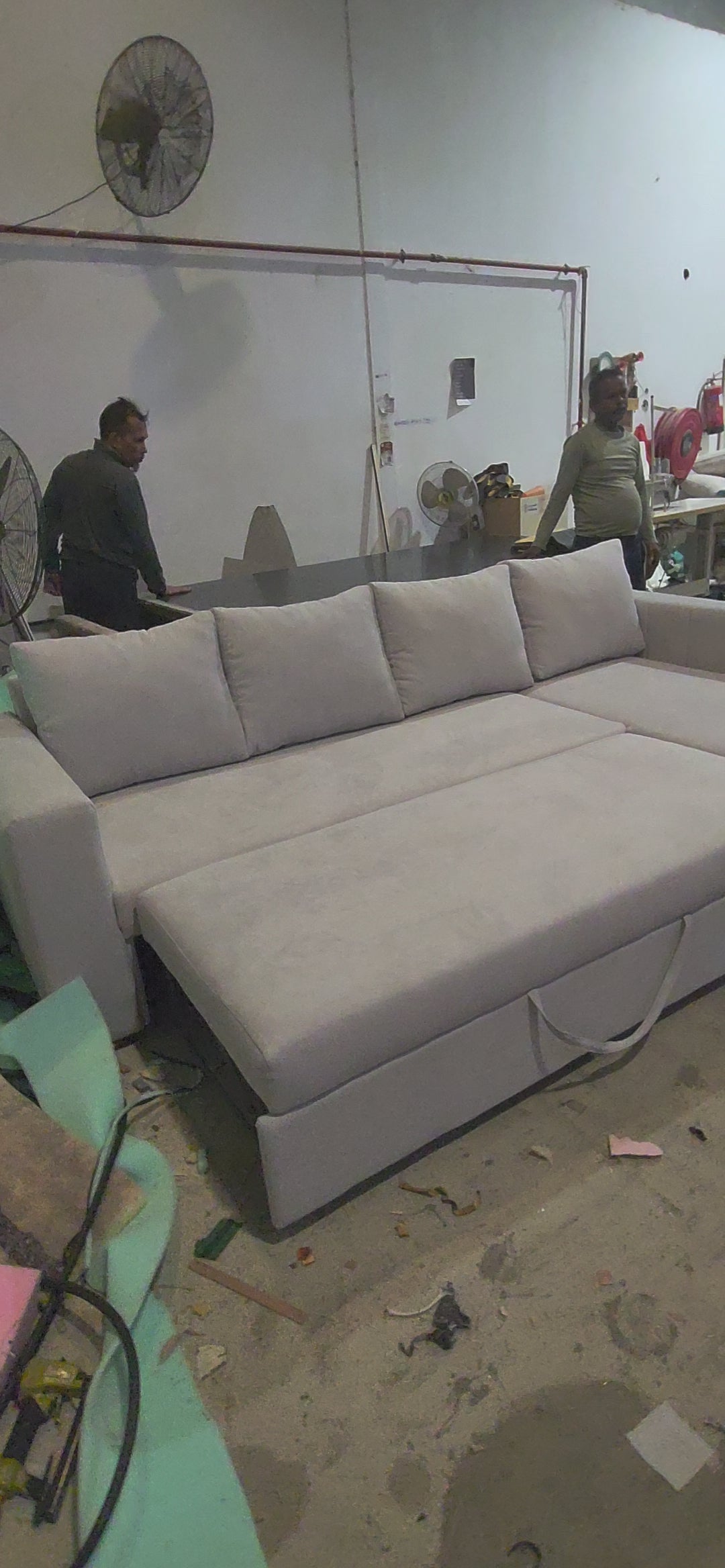 Velour Corner Sofabed / 280 X 170 CM